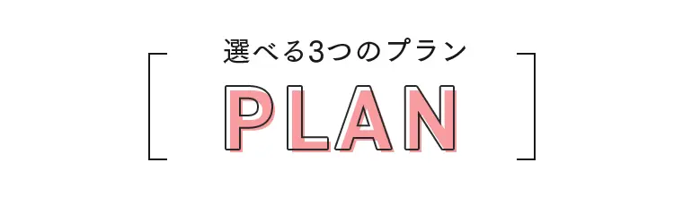 選べる3つのプラン　PLAN